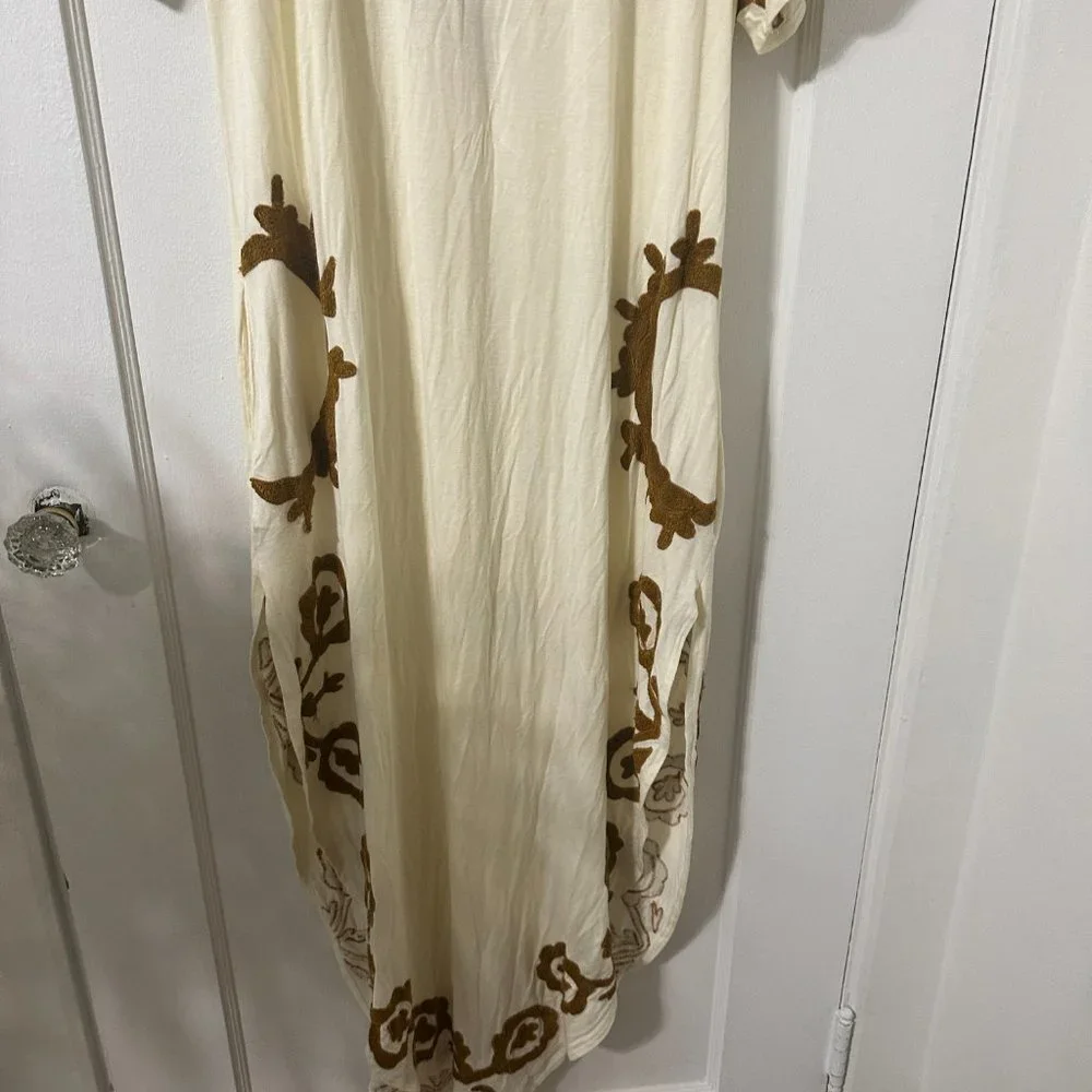 NWOT Free People Laguna Surf Maxi Tee in Ivory Combo Size XS - Picture 5 of 7